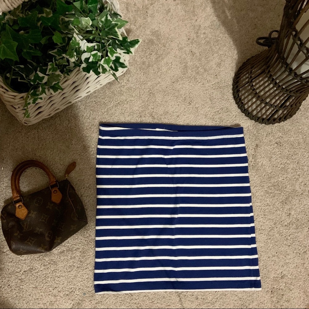 Stripe Bodycon Skirt